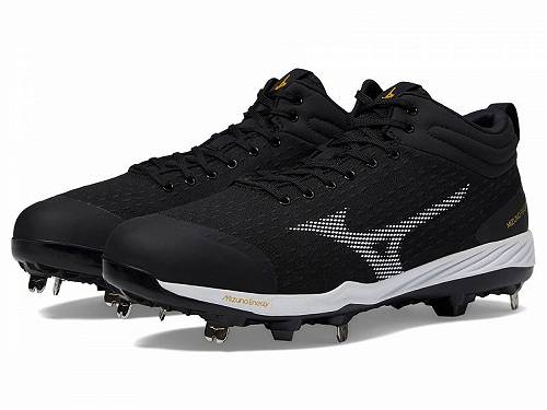 送料無料 ミズノ Mizuno メンズ 男性用 シューズ 靴 スニーカー 運動靴 Dominant 4 Mid Baseball Cleats - Black/White 送料無料 ミズノ Mizuno メンズ 男性用 シューズ 靴 スニーカー 運動靴 Dominant 4 Mid Baseball Cleats - Black/White