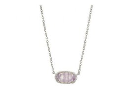 送料無料 ケンドラスコット Kendra Scott レディース 女性用 ジュエリー 宝飾品 ネックレス Elisa Necklace - Rhodium/Purple Amethyst