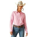  AAg Ariat fB[X p t@bV {^Vc Wrinkle Resist Team Kirby Stretch Shirt - Prism Pink