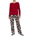  q[ HUE fB[X p t@bV pW} Q Soft Fleece PJ Set w/ Socks - Berry Wine Time/Chilli Pepper