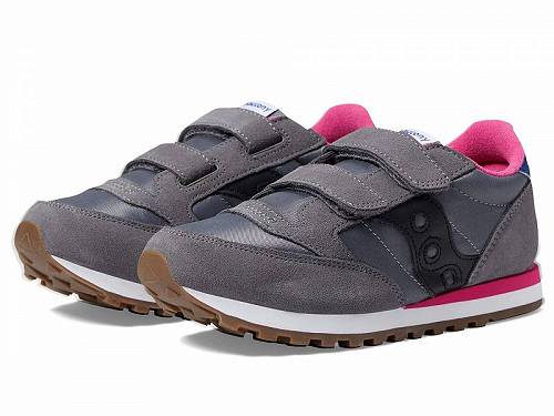 送料無料 サッカニー Saucony Kids 女の子用 キッズシューズ 子供靴 スニーカー 運動靴 Originals Jazz Double Hook & Loop (Little Kid/Big Kid) - Grey/Black/Purple