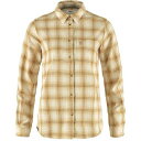 フェールラーベン 送料無料 フェールラーベン Fjallraven レディース 女性用 ファッション ボタンシャツ Övik Flannel Shirt - Chalk White/Dune Beige