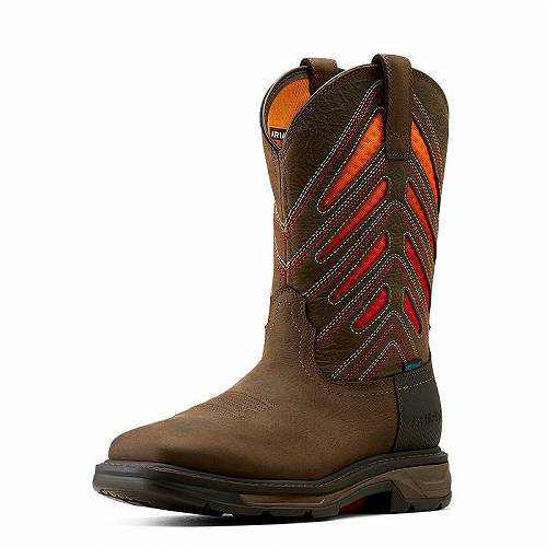 こちらの商品は アリアト Ariat メンズ 男性用 シューズ 靴 ブーツ ワークブーツ WorkHog XT VentTEK Waterproof Work Boot - Iron Coffee/Sunset です。 注文後のサイズ変更・キャンセルは出来ませんので、十分なご検討の上でのご注文をお願いいたします。 ※靴など、オリジナルの箱が無い場合がございます。ご確認が必要な場合にはご購入前にお問い合せください。 ※画面の表示と実物では多少色具合が異なって見える場合もございます。 ※アメリカ商品の為、稀にスクラッチなどがある場合がございます。使用に問題のない程度のものは不良品とは扱いませんのでご了承下さい。 ━ カタログ（英語）より抜粋 ━ Experience lasting support and comfort in the durable Ariat(R) WorkHog XT VentTEK Waterproof Work Boot. This boot features a pull-on style with a square toe silhouette, a leather upper, leather lining, a removable Energy Max(TM) foam insole for maximum comfort, and DRYShield(TM) waterproof breathable construction. Non-safety soft toe. ATS(R) Max technology disperses pressure for lasting comfort. VentTEK(TM) mesh panels for breathability. Dual-density, lightweight ethylene vinyl acetate midsole for enhanced shock absorption. Goodyear welt construction. Oil and slip resistant Duratread(TM) leather outsole meets or exceeds ASTM F3445 and ASTM F2892 EH (Electrical Hazard) standards. Style Number: 10035985 (Iron Coffee/Work Orange) 10044504-200 (Iron Coffee/Sunset) ■サイズの幅(オプション)について Slim &lt; Narrow &lt; Medium &lt; Wide &lt; Extra Wide S &lt; N &lt; M &lt; W A &lt; B &lt; C &lt; D &lt; E &lt; EE(2E) &lt; EEE(3E) ※足幅は左に行くほど狭く、右に行くほど広くなります ※標準はMedium、M、D(またはC)となります ※メーカー毎に表記が異なる場合もございます