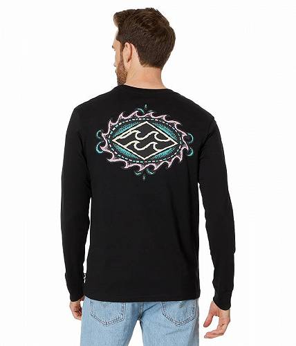 送料無料 ビラボン Billabong メンズ 男性用 ファッション Tシャツ Crayon Wave Long Sleeve Tee - Bla..