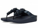送料無料 フィットフロップ FitFlop レディース 女性用 シューズ 靴 サンダル Fino Bauble-Bead Toe-Post Sandals - Midnight Navy