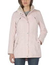  iE`J Nautica fB[X p t@bV AE^[ WPbg R[g _EEEC^[R[g Women&#039;s Microfiber Parka Anorak Jacket with Faux Fur Hooded Trim - Rosesmoke