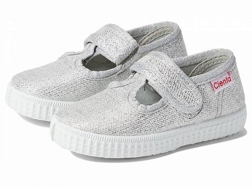 送料無料 シエンタ Cienta Kids Shoes キッズ 子供用 キッズシューズ 子供靴 スニーカー 運動靴 50013 (Infant/Toddler/Little Kid) - Silver Sparkle