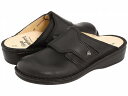 送料無料 フィンコンフォート Finn Comfort レディース 女性用 シューズ 靴 クロッグ Aussee - 82526 - Black Leather Soft Footbed