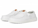 送料無料 ヘイデュード Hey Dude レディース 女性用 シューズ 靴 ローファー ボートシューズ Wendy Stretch Canvas - White