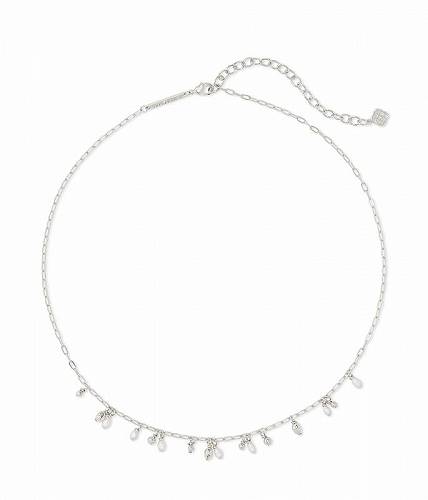 送料無料 ケンドラスコット Kendra Scott レディース 女性用 ジュエリー 宝飾品 ネックレス Mollie Choker Necklace - Rhodium/White Pearl