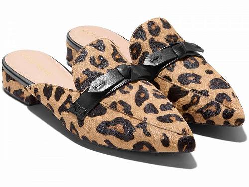 送料無料 コールハーン Cole Haan レディース 女性用 シューズ 靴 フラット Piper Bow Mule - Leopard Haircalf Print