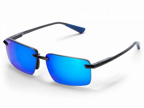 楽天グッズ×グッズ送料無料 マウイ ジム Maui Jim メガネ 眼鏡 サングラス Laulima - Shiny Trans Dark Grey/Blue Hawaii Polarized