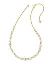  PhXRbg Kendra Scott fB[X p WG[ i lbNX Genevieve Strand Necklace - Gold White Cubic Zirconia
