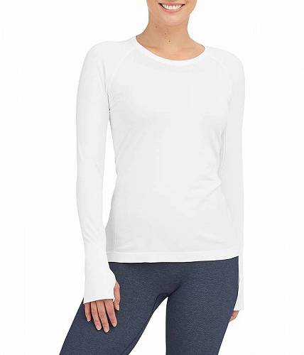 送料無料 スパンクス Spanx レディース 女性用 ファッション アクティブシャツ Spanx Lamn Active Seamless Long Sleeve Tee - White