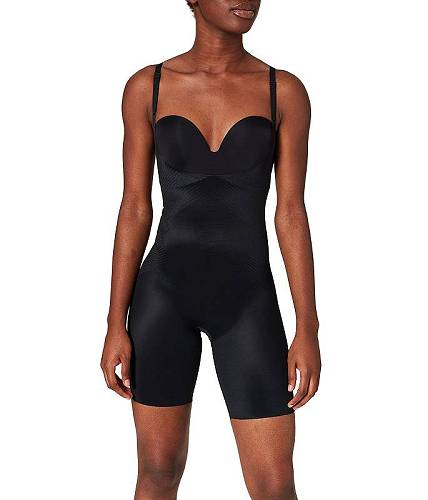 送料無料 スパンクス Spanx レディース 女性用 ファッション 下着 ショーツ Thinstincts 2.0 Open-Bust Midthigh Bodysuit - Very Black