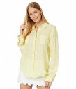  [s[bc@[ Lilly Pulitzer fB[X p t@bV {^Vc Sea View Button Down - Finch Yellow You Drive Me Daisy