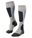 送料無料 ファルケ Falke レディース 女性用 ファッション ソックス 靴下 SK6 Pro Knee High Skiing Socks 1-Pair - Mid Grey Melange