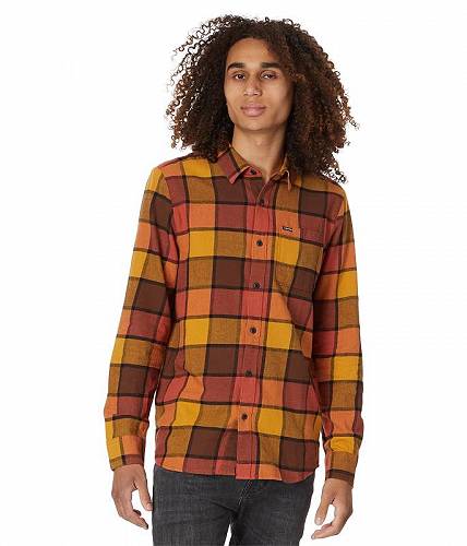  HR Volcom Y jp t@bV {^Vc Caden Plaid Long Sleeve - Burro Brown