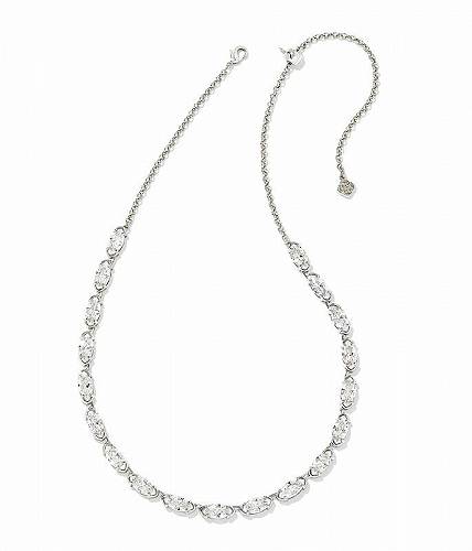  PhXRbg Kendra Scott fB[X p WG[ i lbNX Genevieve Strand Necklace - Silver White Cubic Zirconia