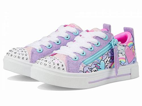 こちらの商品は スケッチャーズ SKECHERS KIDS 女の子用 キッズシューズ 子供靴 スニーカー 運動靴 Twinkle Sparks - Flying Hearts 314805L (Little Kid) - Lavender/Multi です。 注文後のサイズ変更・キャンセルは出来ませんので、十分なご検討の上でのご注文をお願いいたします。 ※靴など、オリジナルの箱が無い場合がございます。ご確認が必要な場合にはご購入前にお問い合せください。 ※画面の表示と実物では多少色具合が異なって見える場合もございます。 ※アメリカ商品の為、稀にスクラッチなどがある場合がございます。使用に問題のない程度のものは不良品とは扱いませんのでご了承下さい。 ━ カタログ（英語）より抜粋 ━ Light up your little one&#039;s feet with the SKECHERS(R) KIDS Twinkle Sparks - Flying Hearts 314805L sneakers that feature a cushioned comfort insole, and a rhinestud embellished toe for a sparkling look. Polyester, polyurethane and cotton, upper with glitter trim. Polyester lining. Lace-up with lateral side zippered closure. Brand name embossed on the footbed. Round toe design. Flexible traction outsole. ■サイズの幅(オプション)について Slim &lt; Narrow &lt; Medium &lt; Wide &lt; Extra Wide S &lt; N &lt; M &lt; W A &lt; B &lt; C &lt; D &lt; E &lt; EE(2E) &lt; EEE(3E) ※足幅は左に行くほど狭く、右に行くほど広くなります ※標準はMedium、M、D(またはC)となります ※メーカー毎に表記が異なる場合もございます