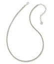 こちらの商品は ケンドラスコット Kendra Scott レディース 女性用 ジュエリー 宝飾品 ネックレス Kinsley Chain Necklace - Silver です。 注文後のサイズ変更・キャンセルは出来ませんので、十分なご検討の上でのご注文をお願いいたします。 ※靴など、オリジナルの箱が無い場合がございます。ご確認が必要な場合にはご購入前にお問い合せください。 ※画面の表示と実物では多少色具合が異なって見える場合もございます。 ※アメリカ商品の為、稀にスクラッチなどがある場合がございます。使用に問題のない程度のものは不良品とは扱いませんのでご了承下さい。 ━ カタログ（英語）より抜粋 ━ Bring refined poise to your graceful look wearing the Kendra Scott(R) Kinsley Chain Necklace. Featuring 14k gold over brass construction, the necklace has a lobster clasp closure and coiled chain design. Goldtone/silvertone finish. 実寸（参考値）： Chain Circumference: 約 48.26 cm Adjuster Length: 約 7.62 cm Cascading Length: 約 45.72 cm