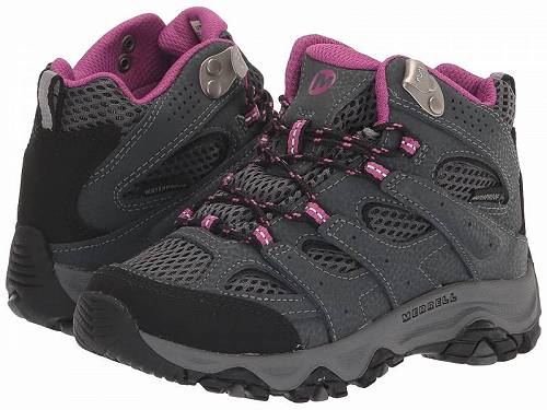 送料無料 メレル Merrell Kids 女の子用 キッズシューズ 子供靴 ハイキングブーツ Moab 3 Mid Waterproof (Little Kid/Big Kid) - Granite/Berry