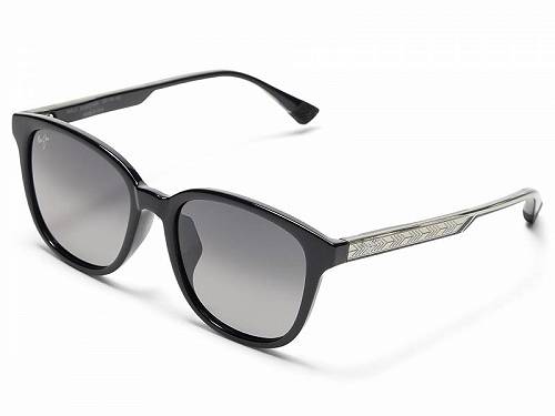 楽天グッズ×グッズ送料無料 マウイ ジム Maui Jim メンズ 男性用 メガネ 眼鏡 サングラス Kuikahi - Shiny Black W/Trans Light Grey/Neutral Grey Polarized