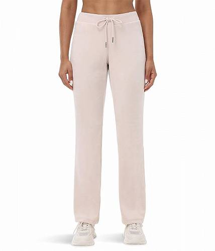 送料無料 ジューシークチュール Juicy Couture レディース 女性用 ファッション パンツ ズボン Rib Waist Velour Pants with Drawcord - Crystal