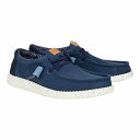 送料無料 ヘイデュード Hey Dude メンズ 男性用 シューズ 靴 ローファー Wally Elevated Basics - Navy/White