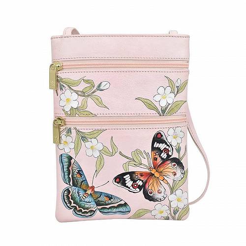  AkVJ Anuschka fB[X p obO  obNpbN bN Mini Double Zip Travel Crossbody 448 - Butterfly Melody