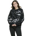 送料無料 ダナキャランニューヨーク DKNY レディース 女性用 ファッション セーター Long Sleeve Tiger Eye Sweater - Black/Smoke Grey Heather