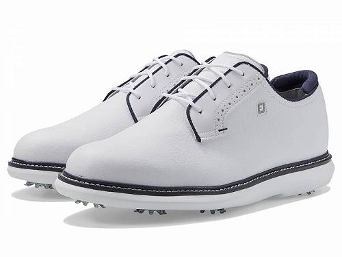 こちらの商品は フットジョイ FootJoy メンズ 男性用 シューズ 靴 スニーカー 運動靴 Traditions Blucher Golf Shoes - White/White/Navy です。 注文後のサイズ変更・キャンセルは出来ませんので、十分なご検討の上でのご注文をお願いいたします。 ※靴など、オリジナルの箱が無い場合がございます。ご確認が必要な場合にはご購入前にお問い合せください。 ※画面の表示と実物では多少色具合が異なって見える場合もございます。 ※アメリカ商品の為、稀にスクラッチなどがある場合がございます。使用に問題のない程度のものは不良品とは扱いませんのでご了承下さい。 ━ カタログ（英語）より抜粋 ━ Step into absolute comfort by wearing the FootJoy(R) Traditions Blucher sneakers. Crafted with a stylish full-grain leather upper and a soft textile lining, these sneakers are the epitome of modern sophistication. The removable textile insole and super-cushioned foam deliver a plush feel like walking on clouds, while the molded high-density EVA Fit-Bed(R) ensures all-day underfoot comfort. Lace-up closure. Round toe design. Cleat system with Pulsar spikes. Foam midsole. Synthetic outsole. ※掲載の寸法や重さはサイズ「10.5, width WW」を計測したものです. サイズにより異なりますので、あくまで参考値として参照ください. 実寸（参考値）： Weight: 約 370 g ■サイズの幅(オプション)について Slim &lt; Narrow &lt; Medium &lt; Wide &lt; Extra Wide S &lt; N &lt; M &lt; W A &lt; B &lt; C &lt; D &lt; E &lt; EE(2E) &lt; EEE(3E) ※足幅は左に行くほど狭く、右に行くほど広くなります ※標準はMedium、M、D(またはC)となります ※メーカー毎に表記が異なる場合もございます