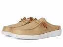 送料無料 ヘイデュード Hey Dude メンズ 男性用 シューズ 靴 ローファー Wally Slip Stretch Canvas - Tan/White