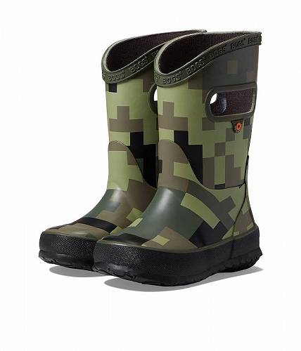 こちらの商品は ボグス Bogs Kids キッズ 子供用 キッズシューズ 子供靴 ブーツ レインブーツ Rain Boot Big Camo (Toddler/Little Kid/Big Kid) - Army Green です。 注文後のサイズ変更・キャンセルは出来ませんので、十分なご検討の上でのご注文をお願いいたします。 ※靴など、オリジナルの箱が無い場合がございます。ご確認が必要な場合にはご購入前にお問い合せください。 ※画面の表示と実物では多少色具合が異なって見える場合もございます。 ※アメリカ商品の為、稀にスクラッチなどがある場合がございます。使用に問題のない程度のものは不良品とは扱いませんのでご了承下さい。 ━ カタログ（英語）より抜粋 ━ The primary materials that compose this product contain a minimum of 20 percent recycled content. Note: The sizing info on the box will differ slightly from our sizing (Ex: Bogs 7I = 7 Toddler, Bogs 1K = 1 Little Kid). Please select your child&#039;s regular size when ordering. Featuring side handles for easy carrying, the Bogs(R) Kids Rain Boot Big Camo Rain Boots are a perfect pair to wear during the rainy weather. DuraFresh natural bio-technology activates to fight odors. Crafted with ultra soft and flexible rubber. BLOOM ethylene vinyl acetate footbed. 100% Waterproof. Bogs Max-Wick evaporates sweat to keep feet dry. Lightweight construction. Constructed with 5mm Neo-Tech waterproof insulation. Easy on handles. Pull-on style. Reflective temperature rating mark on heel. Allover printed design. Button on the side. Calf-length silhouette. Round toe design. ※掲載の寸法や重さはサイズ「7 Toddler, width M」を計測したものです. サイズにより異なりますので、あくまで参考値として参照ください. 実寸（参考値）： Weight: 約 310 g Circumference: 約 26.67 cm Shaft: 約 17.78 cm ■サイズの幅(オプション)について Slim &lt; Narrow &lt; Medium &lt; Wide &lt; Extra Wide S &lt; N &lt; M &lt; W A &lt; B &lt; C &lt; D &lt; E &lt; EE(2E) &lt; EEE(3E) ※足幅は左に行くほど狭く、右に行くほど広くなります ※標準はMedium、M、D(またはC)となります ※メーカー毎に表記が異なる場合もございます