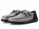送料無料 ヘイデュード Hey Dude メンズ 男性用 シューズ 靴 ローファー Wally Funk Nylon Craft - Black/Grey