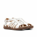 送料無料 クラークス Clarks レディース 女性用 シューズ 靴 サンダル April Belle - White Leather