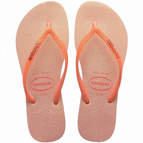 送料無料 ハワイアナス Havaianas レディース 女性用 シューズ 靴 サンダル Slim Glitter Iridescent Sandals - Peach Rose