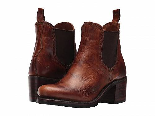 送料無料 フライ Frye レディース 女性用 シューズ 靴 ブーツ チェルシーブーツ アンクル Sabrina Chelsea - Cognac Oil Tanned Full Grain