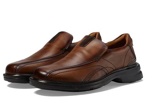 送料無料 クラークス Clarks メンズ 男性用 シューズ 靴 ローファー Gessler Step - Dark Tan Leather