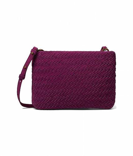  Madewell fB[X p obO  obNpbN bN The Puff Crossbody Bag in Woven Suede - Mulled Wine