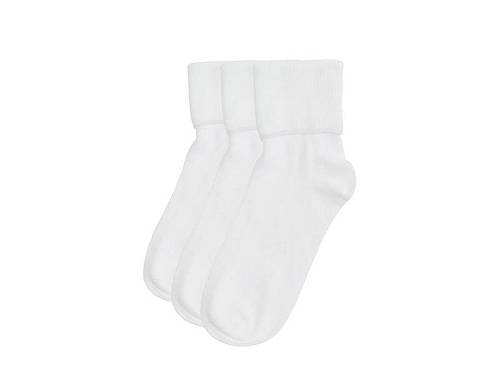 送料無料 ジェフェリーズソックス Jefferies Socks キッズ 子供用 ファッション 子供服 ソックス 靴下 Seamless Turn Cuff 3-Pack (Infant/Toddler/Little Kid/Big Kid/Adult) - White 1