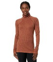 送料無料 スマートウール Smartwool レディース 女性用 ファッション セーター Thermal Merino Rib Turtleneck - Pecan Brown Heather