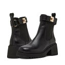 送料無料 スティーブマデン Steve Madden レディース 女性用 シューズ 靴 ブーツ アンクル ショートブーツ Gates - Black Leather