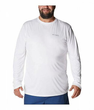 送料無料 コロンビア Columbia メンズ 男性用 ファッション アクティブシャツ Big & Tall Terminal Tackle PFG Fish Flag(TM) Long Sleeve Shirt - White/Collegiate Navy
