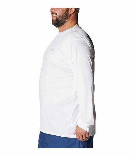 送料無料 コロンビア Columbia メンズ 男性用 ファッション アクティブシャツ Big & Tall Terminal Tackle PFG Fish Flag(TM) Long Sleeve Shirt - White/Collegiate Navy