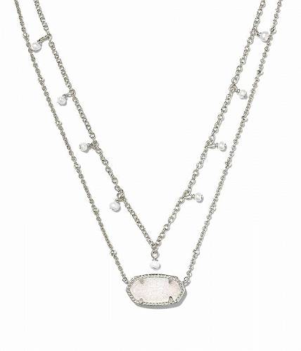  PhXRbg Kendra Scott fB[X p WG[ i lbNX Elisa Pearl Multi Strand Necklace - Silver Iridescent Drusy