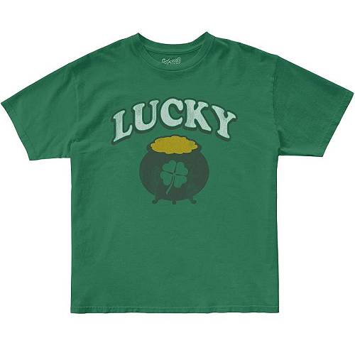 送料無料 オリジナルレトロブランド The Original Retro Brand Kids キッズ 子供用 ファッション 子供服 Tシャツ 100% Cotton Lucky Pot Of Gold, St. Patricks Day Tee (Little Kids/Big Kids) - Sprite