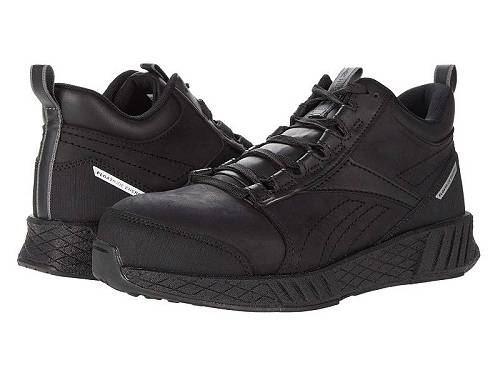 送料無料 リーボック Reebok Work メンズ 男性用 シューズ 靴 スニーカー 運動靴 Fusion Formidable Work Mid Cut Composite Toe EH - Black/Black