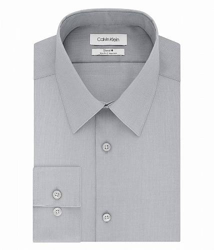 送料無料 カルバンクライン Calvin Klein メンズ 男性用 ファッション ボタンシャツ Dress Shirts Slim Fit Non Iron Solid - Cement