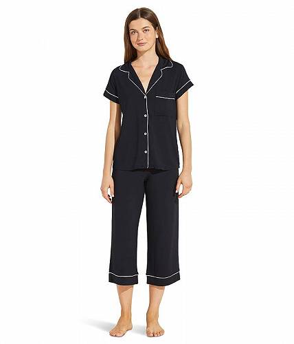 送料無料 エバージェイ Eberjey レディース 女性用 ファッション パジャマ 寝巻き Gisele - The Cropped Pajama Set - Black/Sorbet Pink